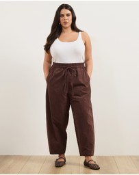Atmos&Here Curvy - Sienna Cotton Barrel Leg Pants