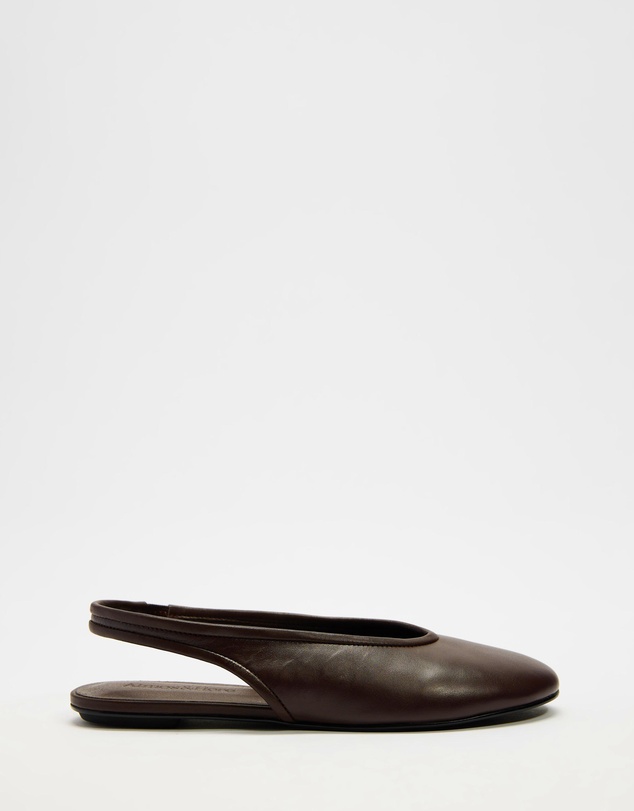 Atmos&Here - Marlowe Leather Sling Back Ballet Flats