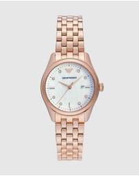 Emporio Armani - Rose Gold Tone Analogue Watch