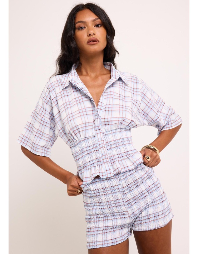 Insight - Harley Shirred Check Shirt