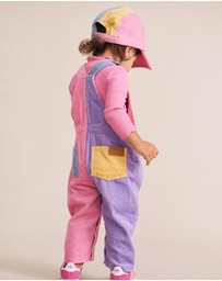 Huxbaby - Colour Block Cord Overalls - Babies-Kids