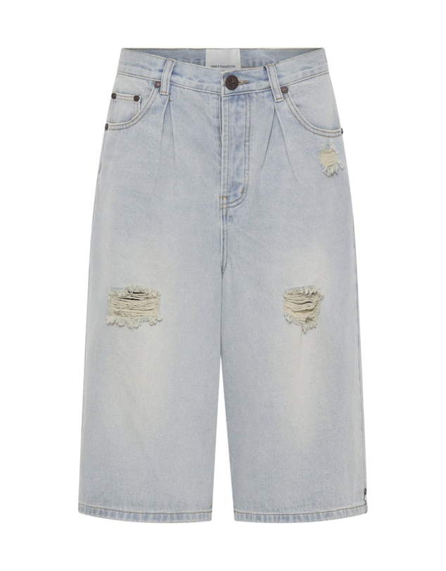 ONE TEASPOON - Old West Beastie Low Waist Wide Leg Denim Shorts