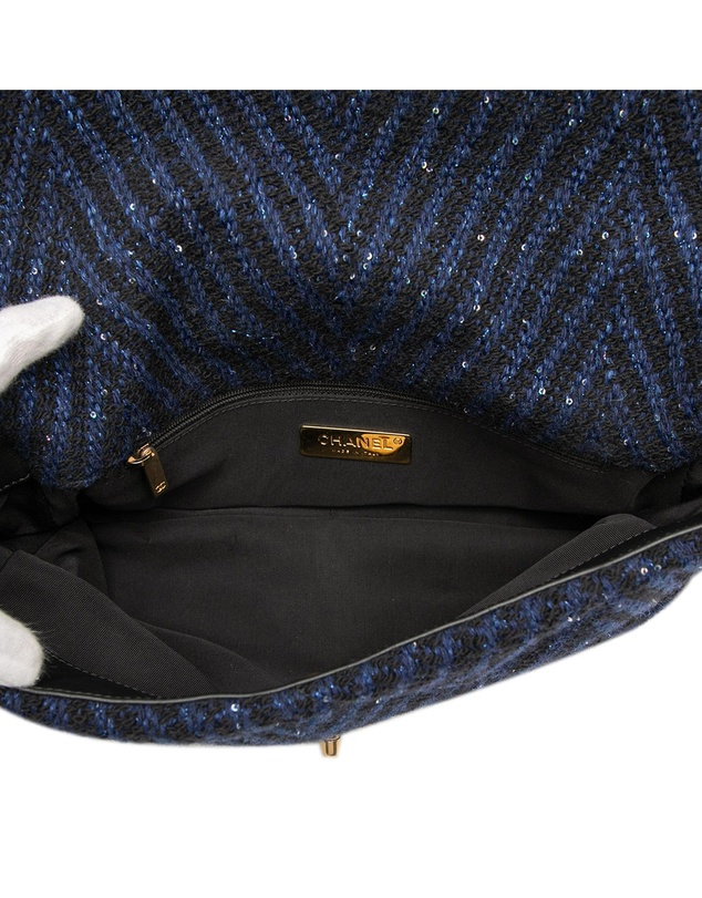 Pre-Loved by Azura Reborn - Pre-Loved Large Chevron Tweed Sequin 19 Flap