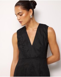 AERE - Audrey Linen A-Line Dress