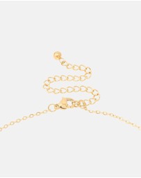 Lovisa - Waterproof Gold Plated Stainless Steel Mini Bubble Letter J Necklace