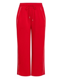 City Chic - Plus size Chaser Athleisure Wide Leg Pant - red