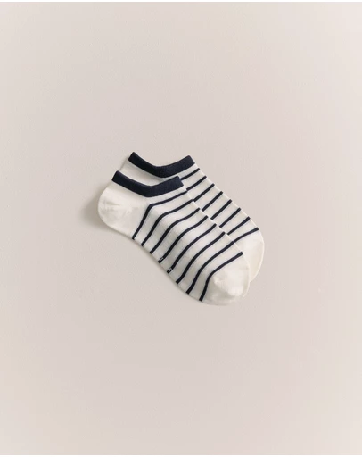 Trenery - Metallic Stripe Low Cut Sock in Night Sky