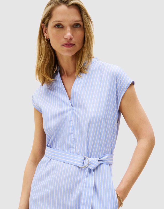 Tommy Hilfiger - Poplin Midi Belted Dress