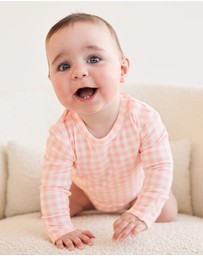 Kynd Baby - Comfy Bodysuit Long Sleeve in Petal Gingham