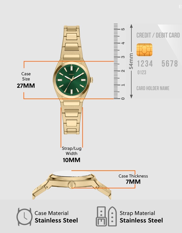Fossil - Everett Gold Tone Analogue Watch