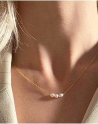 SAINT VALENTINE - Mini Pearl Necklace - Gold