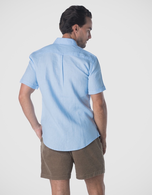 Coast Clothing - Short Sleeve Linen Shirt - Summer Blue