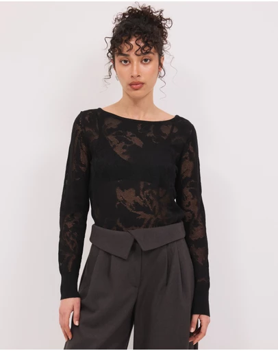 Calli - Jasmina Floral LS Knit Top
