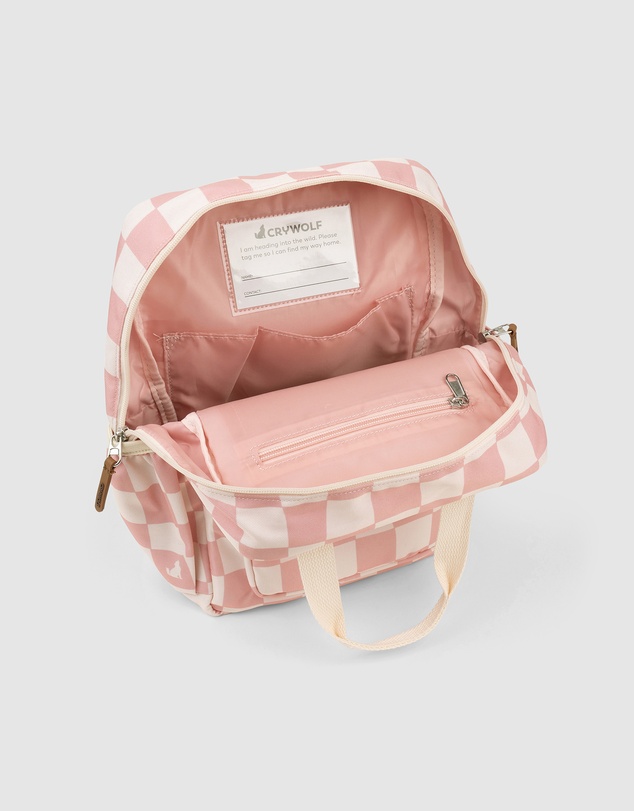 Crywolf - MINI BACKPACK Pink Check