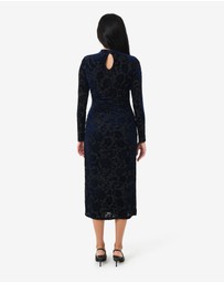 Forcast - Sapphire Velvet Burnout Dress