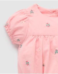 Purebaby - Embroidered Bodysuit -Kids-Babies