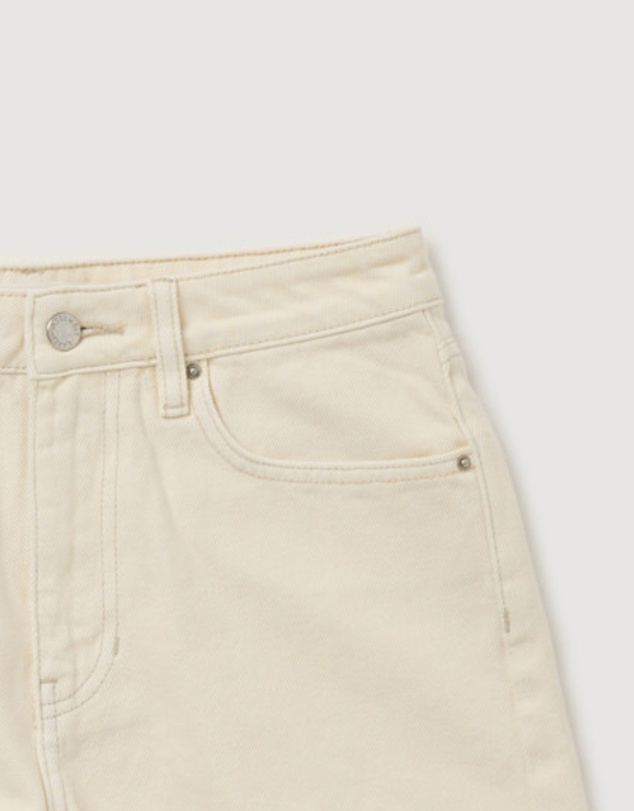 Revibe - Repaired Assembly Label Cotton Denim Short
