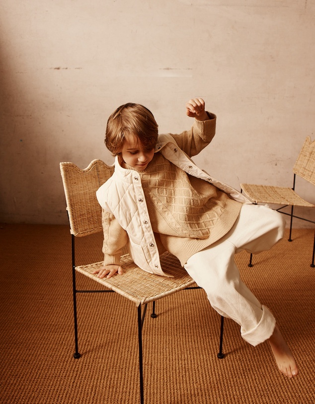 Alfred - Isobel Quilted Vest | Cream