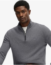 Superdry - Wool Blend Half Zip Slim Fit Jumper