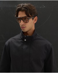 AERE - Cotton Funnel Neck Jacket