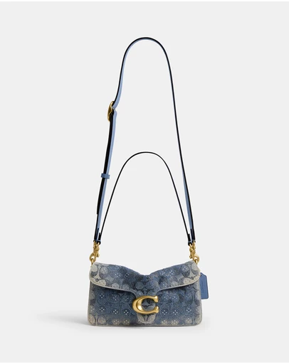 Coach - Soft Crystal Signature Denim Tabby Shoulder Bag 26