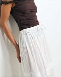 AERE - Tiered Hem Cotton Skirt