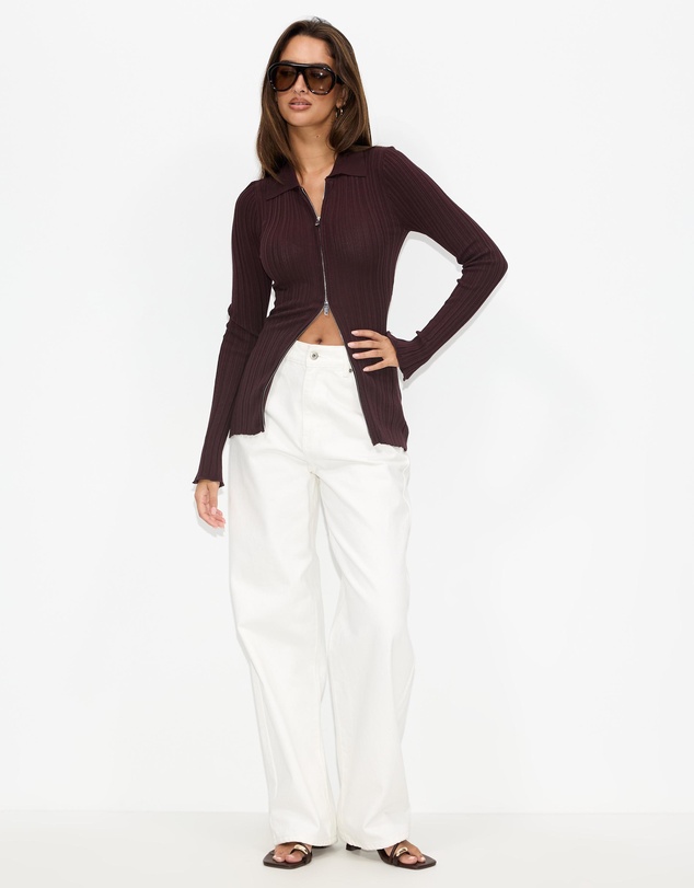 Dazie - Maisie Zip Through Cardigan