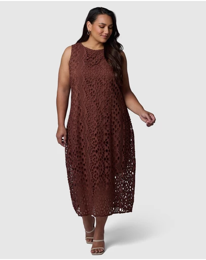 Something 4 Olivia - Briony Broderie Midi Dress
