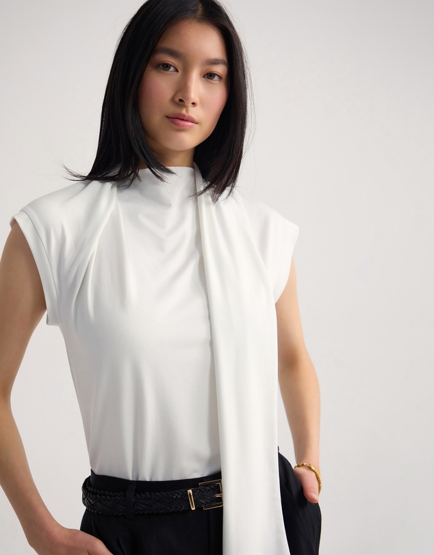 Oxford - Mimi Jersey Scarf Detail Top