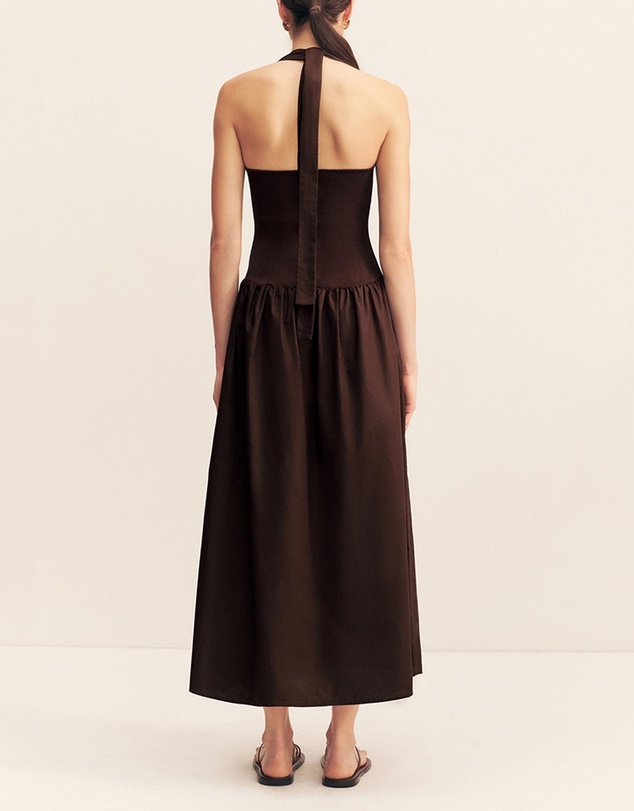 Shona Joy - Aliah Halter Tie Midi Dress