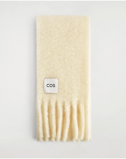 COS - Fringed Brushed-Mohair Scarf