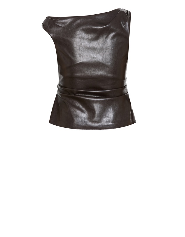 City Chic - Elianna Faux Leather Top