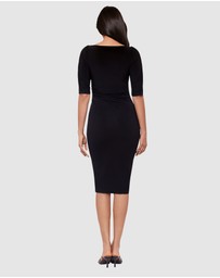 Miraclesuit Shapewear - Lumi Ruched Elbow Sleeve Bodycon Shaping Dress