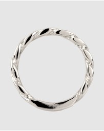 Kuzzoi - ICONIC EXCLUSIVE - Ring Male Bandring Twist Design 925 Sterling Silver
