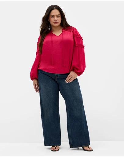 City Chic - Drama Queen Long Sleeve Shirt