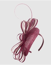 Max Alexander - Pillbox Pink Wine Pillbox Fascinator
