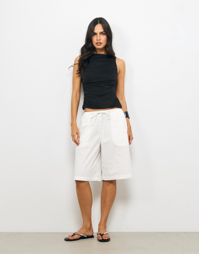 AERE - Kirra Poplin Bermuda Shorts