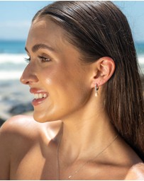 Georgini - Bondi Pink Freshwater Pearl And Morganite Cubic Zirconia Earrings Silver