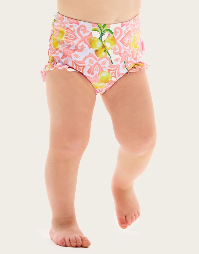Seafolly - Lemon Tile Frill Rash Set - Babies
