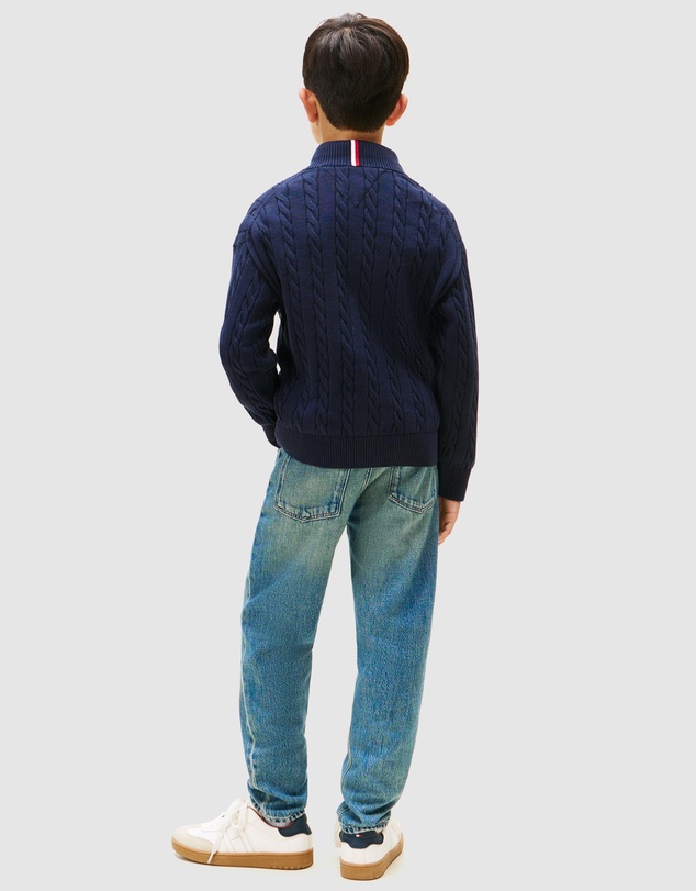 Tommy Hilfiger - Half-Zip Cable Knit Jumper - Kids