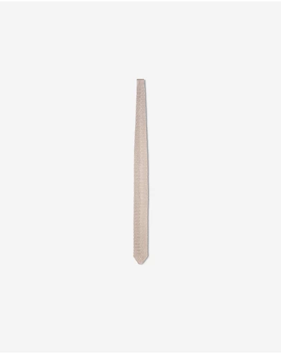 Calibre - Zig Zag Silk Knitted Tie Natural