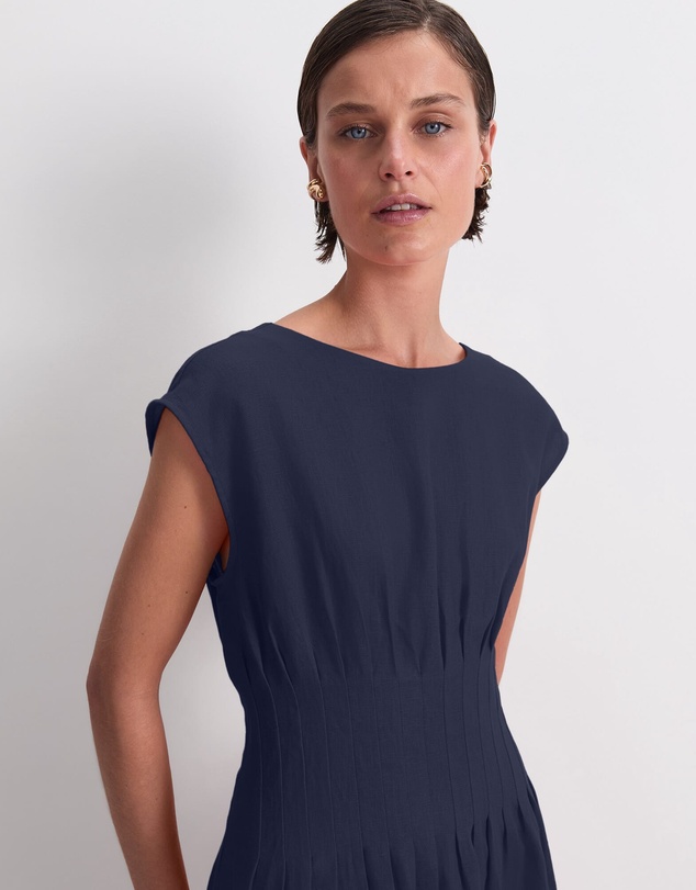 Sportscraft - Ariana Pintuck Linen Dress