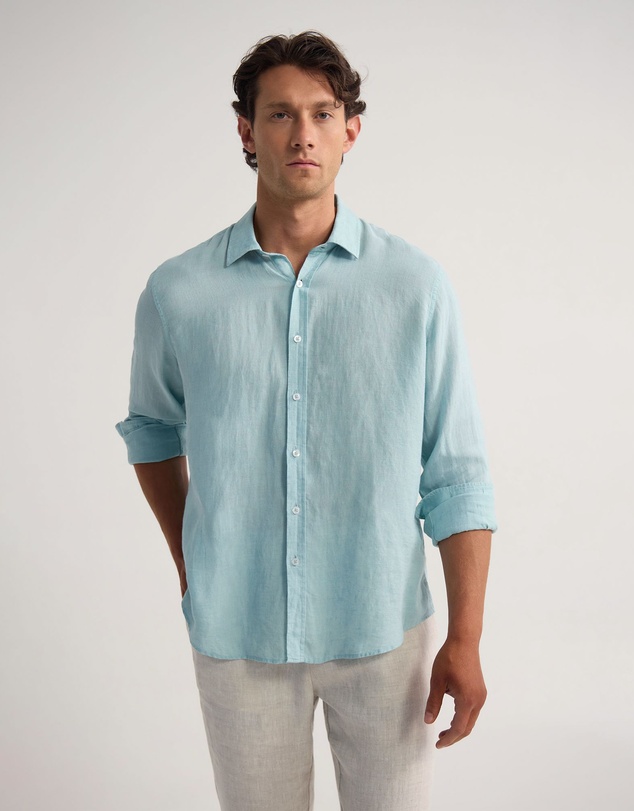 Oxford - Cooper Ls Delave Linen Shirt