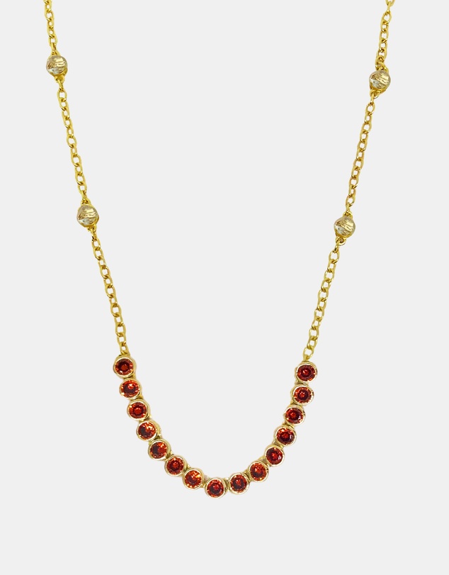 Mountain & Moon - IVY Necklace Garnet CZ