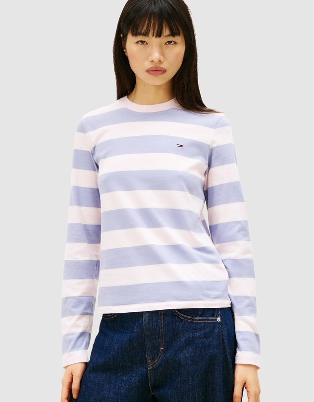 Tommy Jeans - Regular S Flag Jersey Long Sleeve Tee