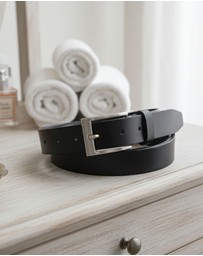 Jacaru - Jacaru 6010 Classic Ladies Leather Belt Black 30mm