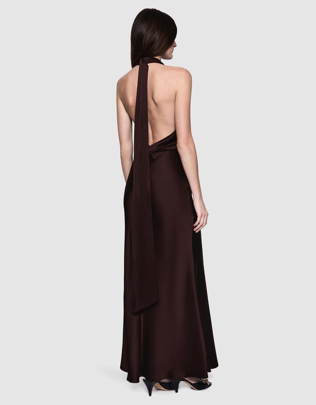 MISHA - Acetate Cowl Neck Dress