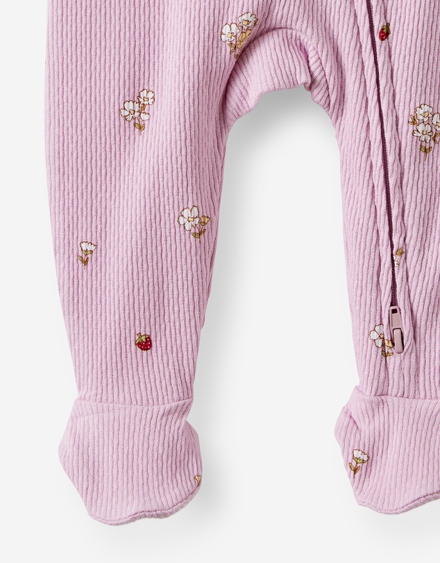 Cotton On Kids - Littlie Organic Long Sleeve Zip Romper