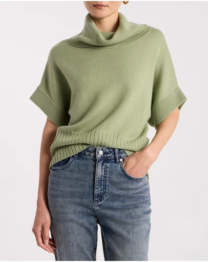 David Lawrence - Roll Neck Gilet Top