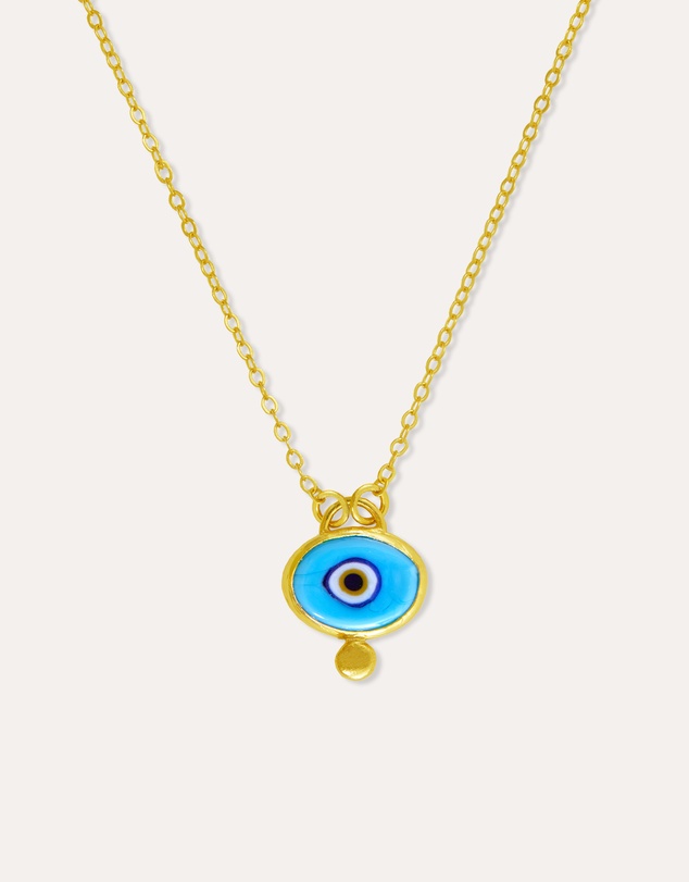 Ottoman Hands - Alara Blue Evil Eye Pendant Necklace